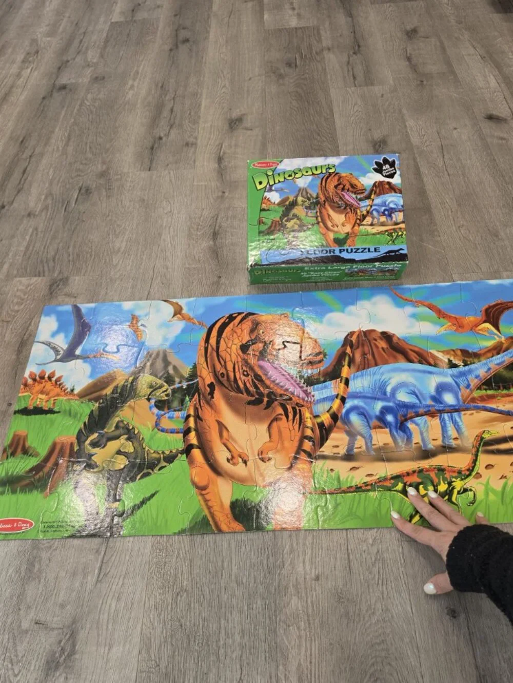 Melissa & Doug Dinosaurs Floor Puzzle 48 Jumbo Pieces Extra Large Bright Colors